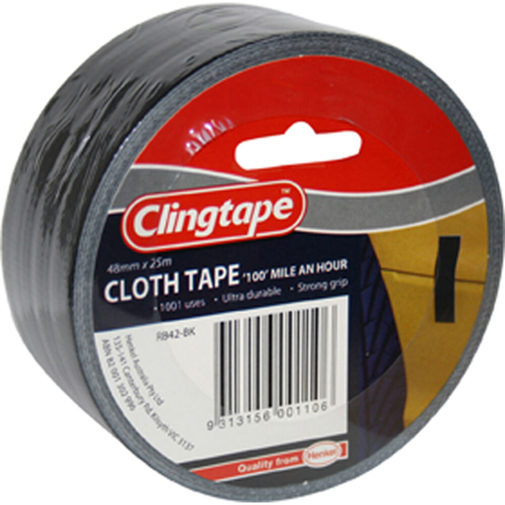  Clingtape Black Cloth Tape 48mm X 25m