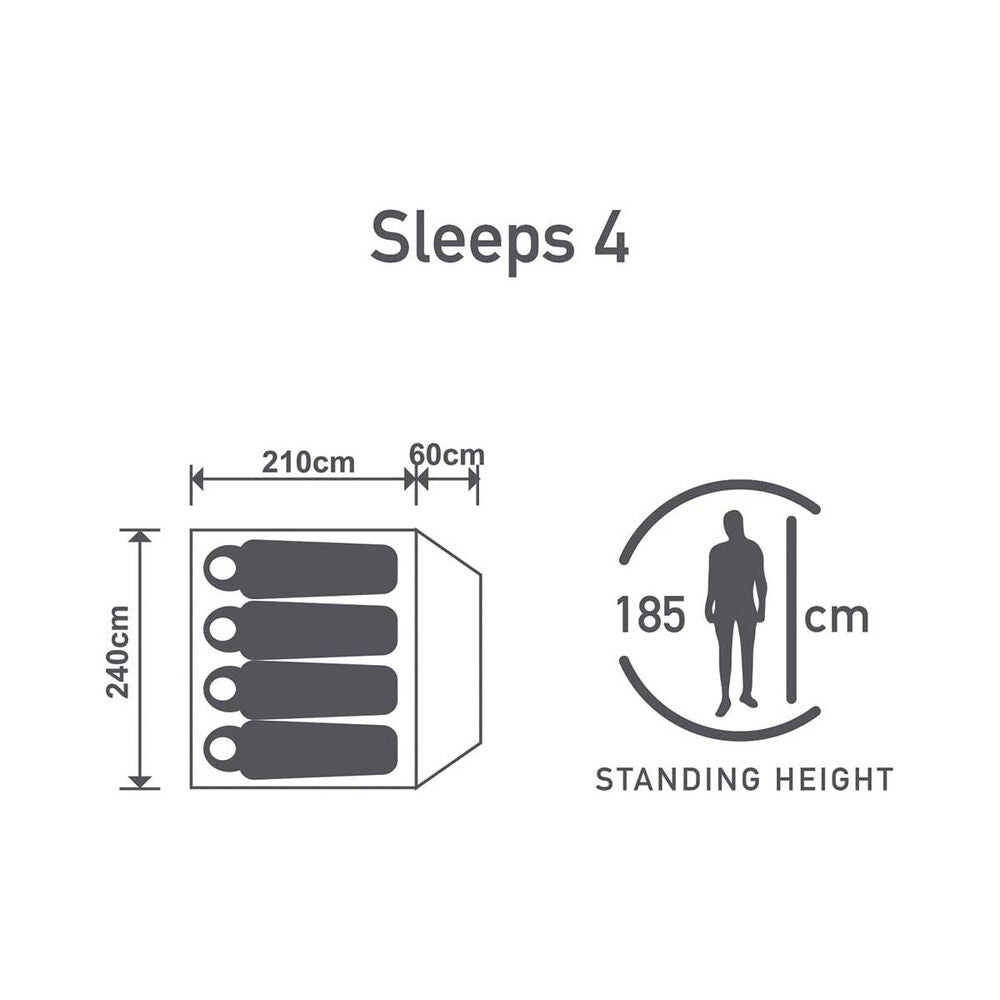  Wanderer Colloola Instant Tent 4 Person