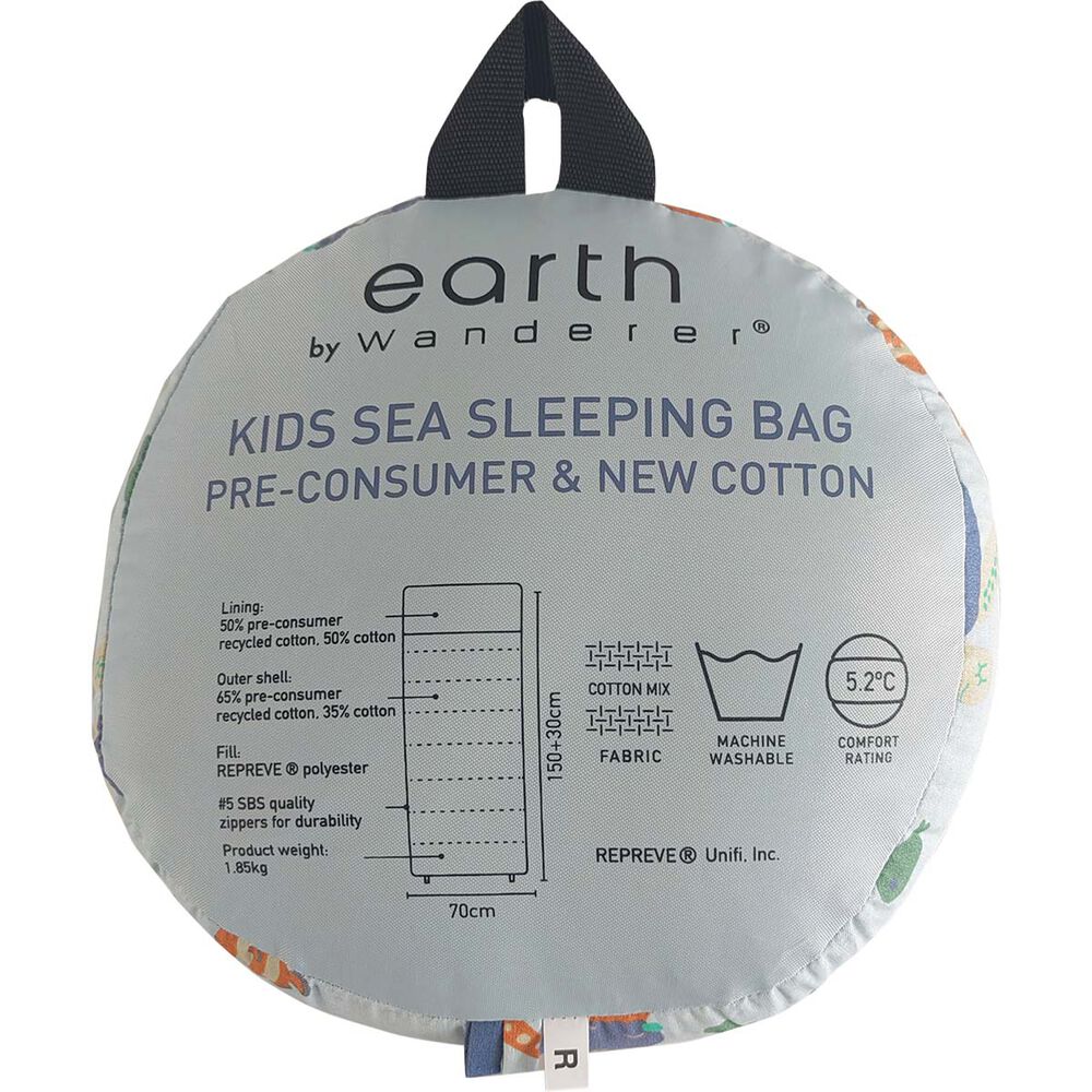  Earth By Wanderer® Kids Sea Cotton 5.2°C Sleeping Bag