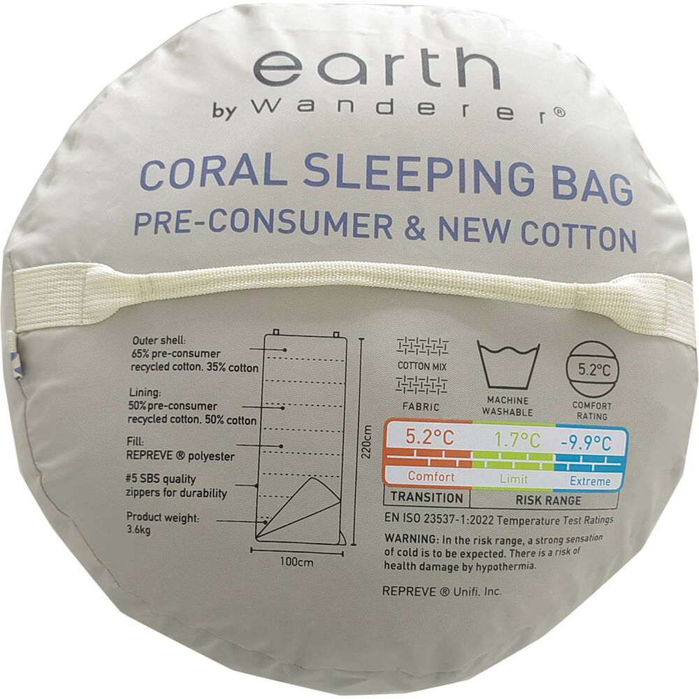  Earth By Wanderer® Coral Cotton 5.2°C Sleeping Bag