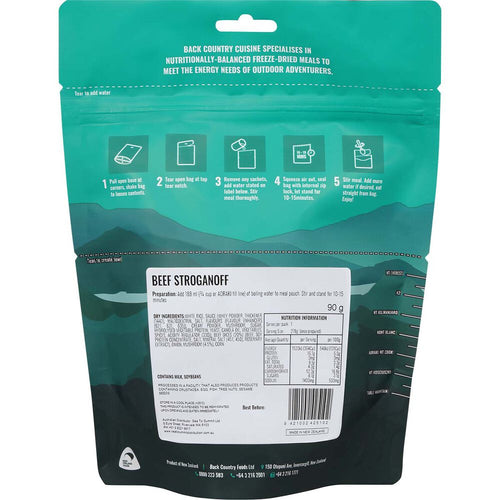  Back Country Cuisine Freeze Dried Beef Stroganoff 1 Serve