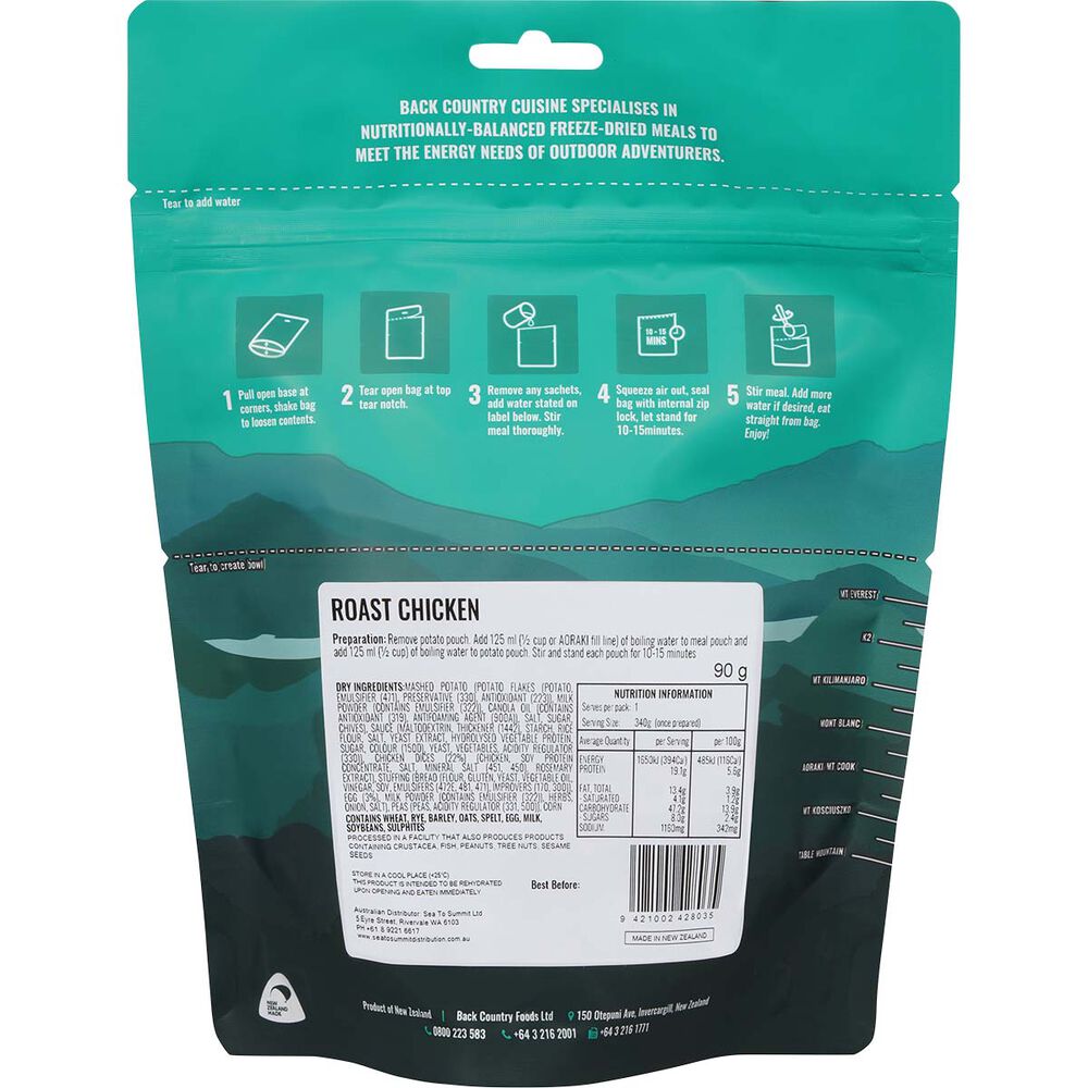  Back Country Cuisine Freeze Roast Chicken 1 Serve