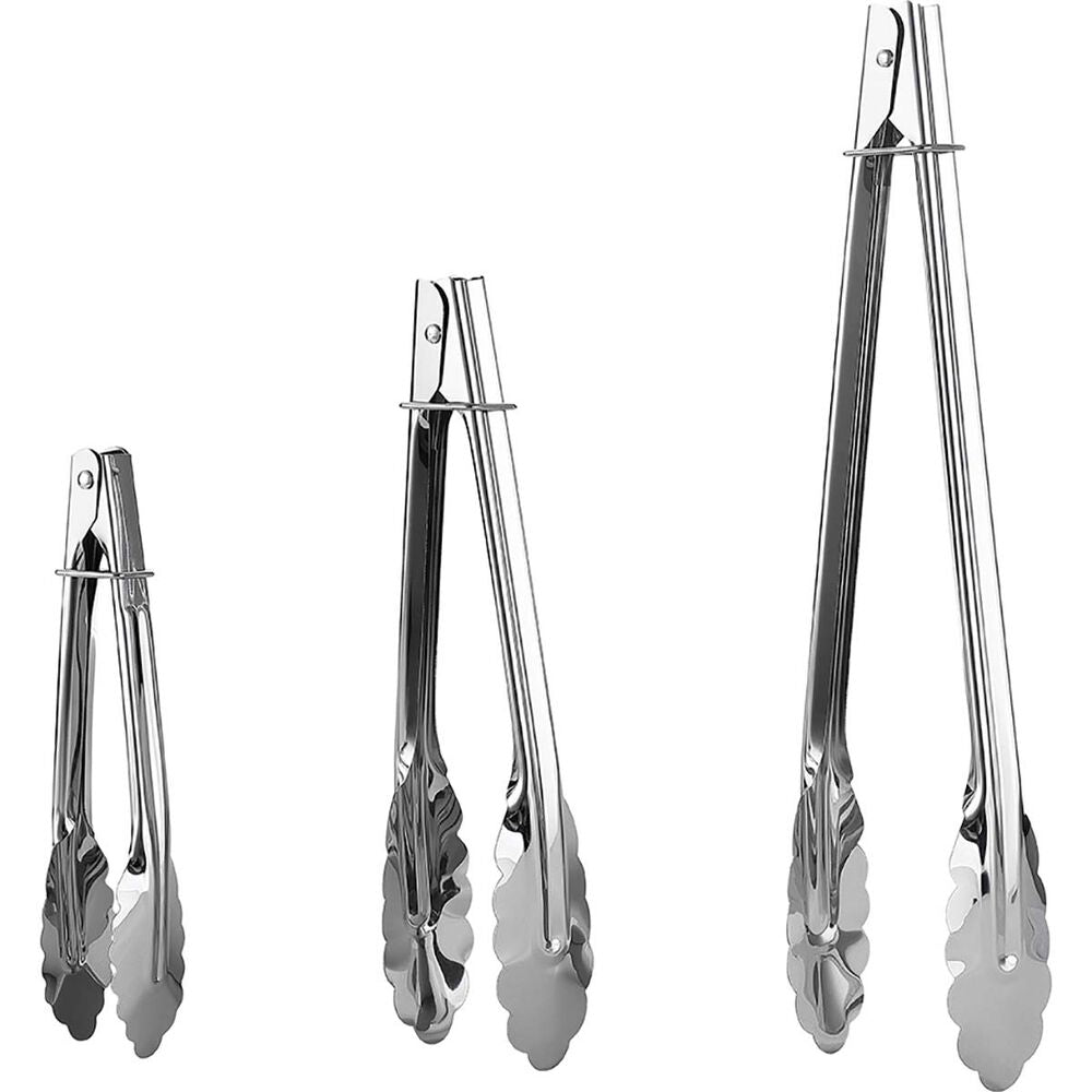  BCF Stainless Steel 3 BBQ Tongs Set