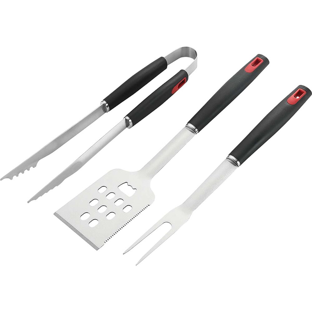  BCF Stainless Steel 3 Piece BBQ Tool Set