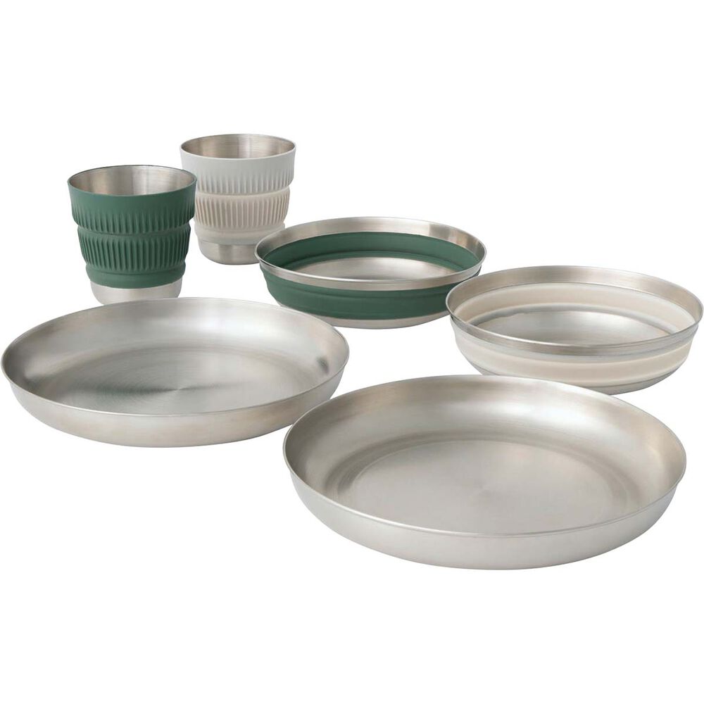 Sea To Summit Detour Collapsible Stainless Steel Dinner Set 2 Person 6 Piece
