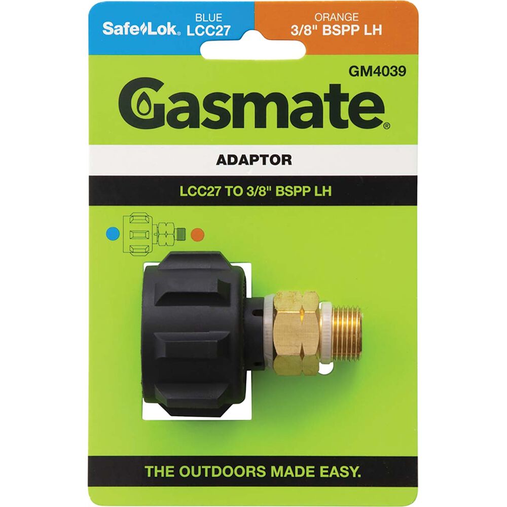  Gasmate LCC27 To 3/8" BSPP LH Female Inlet Adaptor