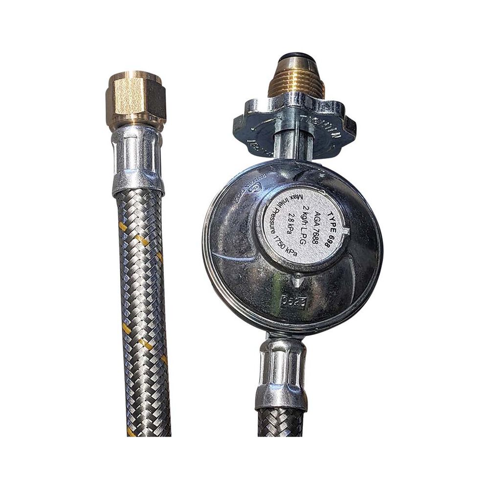  Bromic Regulator & Hose Assembly 2kg H/W SS 120