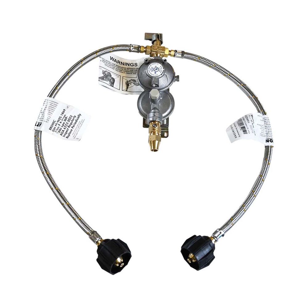  Bromic Regulator Kit LPG Adj 450mm SS Pigtail