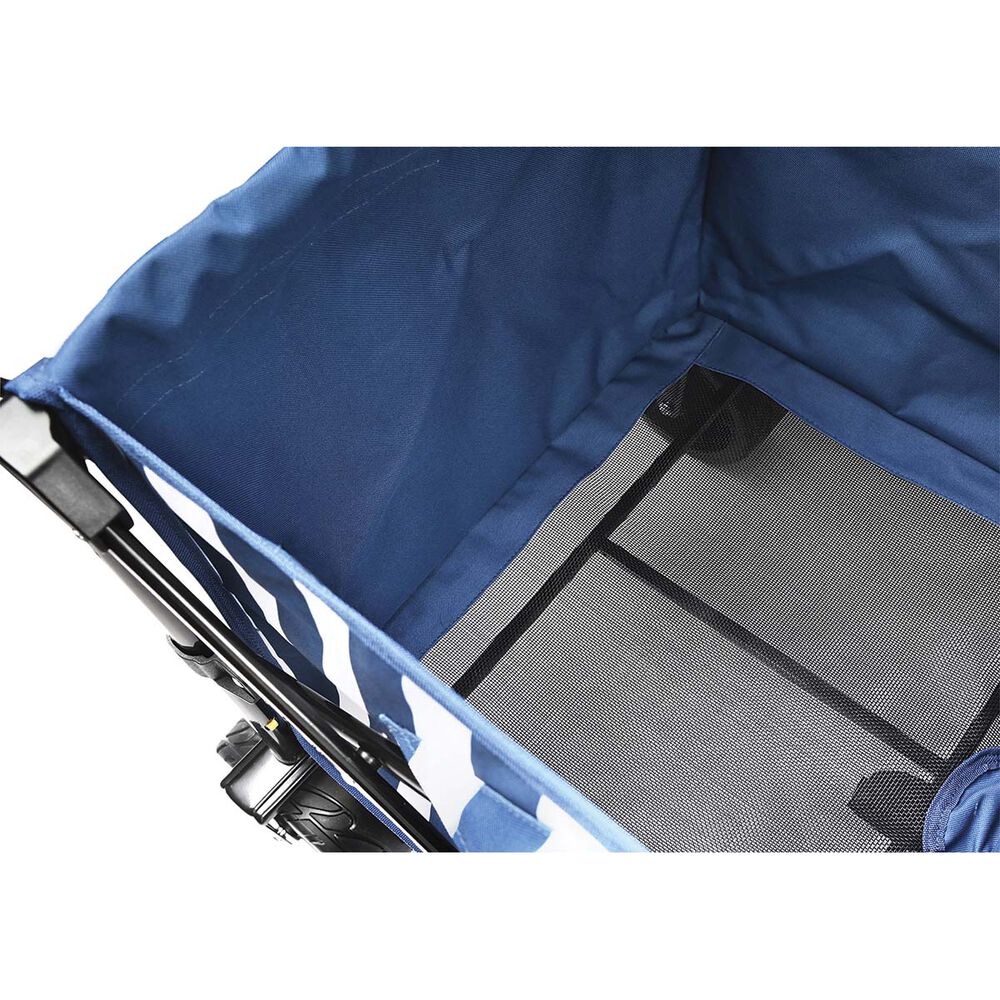  Wanderer Flat Fold Beach Cart 100kg Nautical Stripe