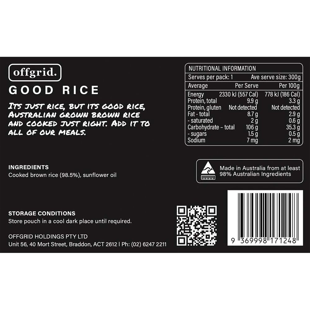  Offgrid Good Rice Heat And Eat Meal 300g