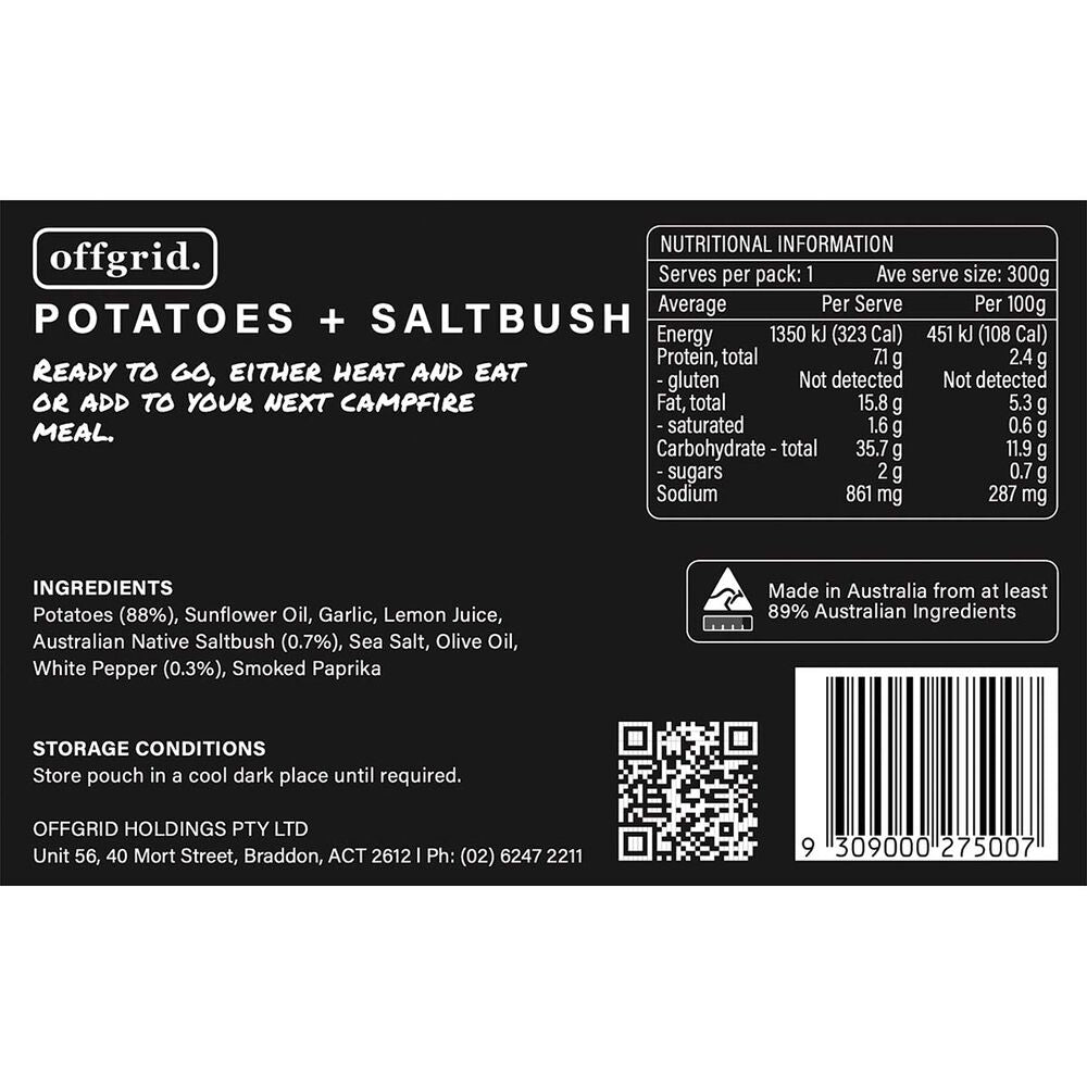  Offgrid Potatoes And Saltbush Heat And Eat Meal 300g