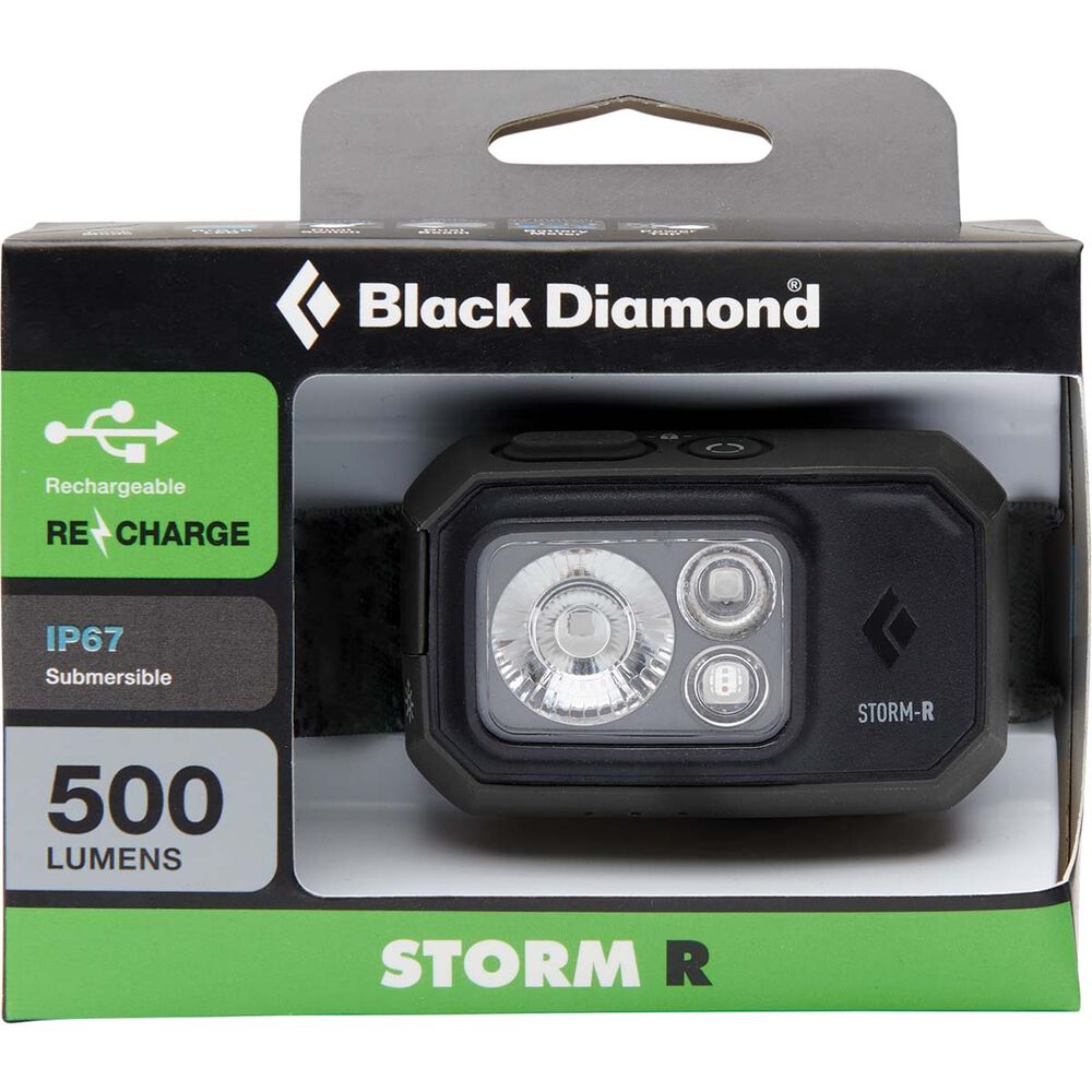  Black Diamond Storm 500-R Rechargeable Headlamp Black