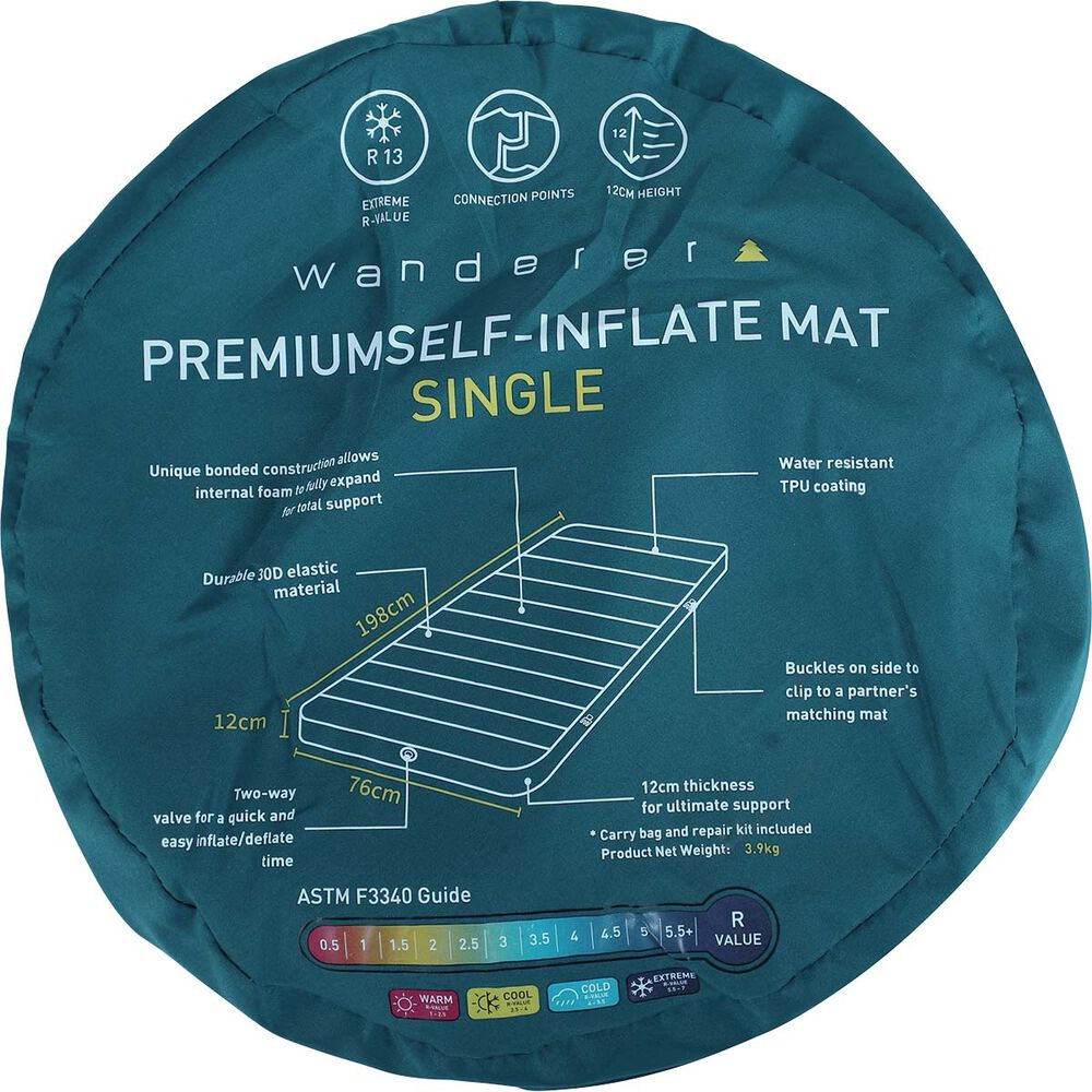 Wanderer Premium Bonded 4x4 Self-Inflating Mat Single