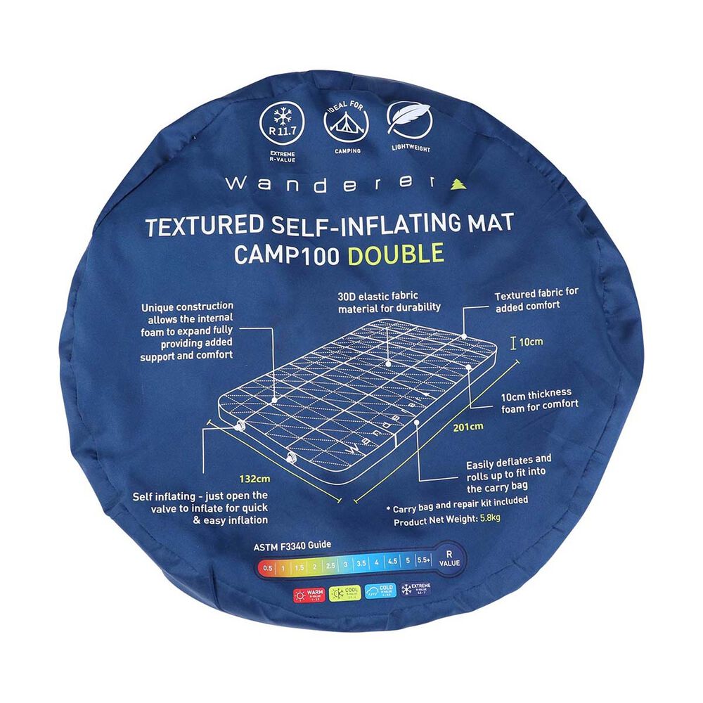  Wanderer Camp100 Textured Self-Inflating Bonded Double Mat