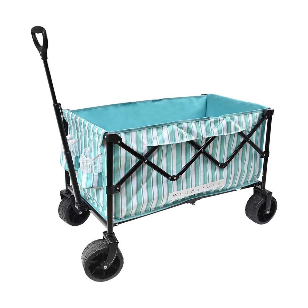  Wanderer Flat Fold Beach Cart 100kg Ocean Green